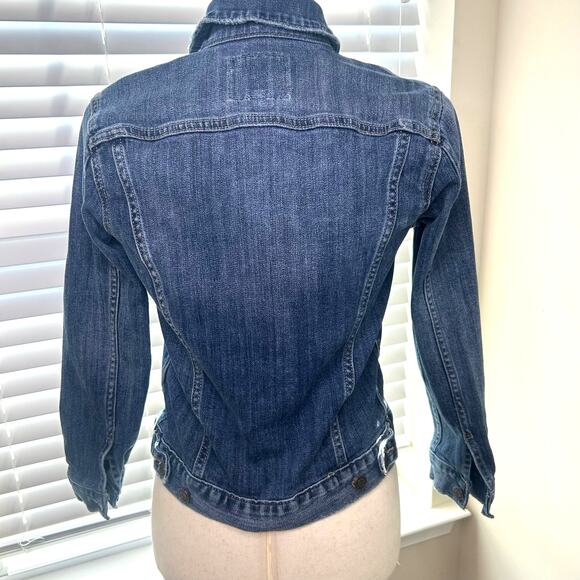 Lucky Women's Jean Jacket Size S/P Distressed - Picture 5 of 7